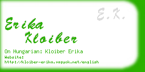 erika kloiber business card